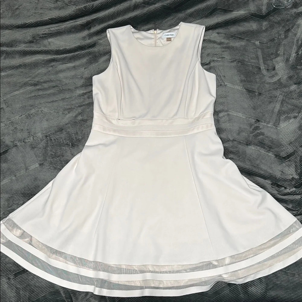 Calvin Klein Ivory Sleeveless Dress